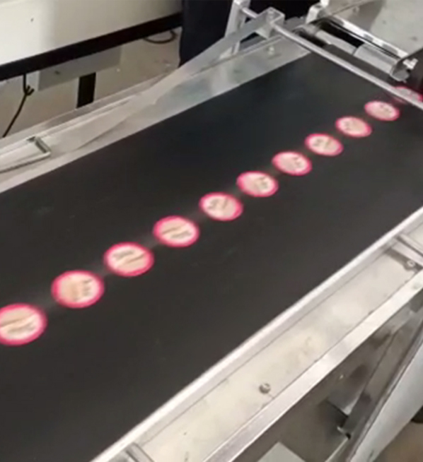Round Cup Lead Paper Feeder Conveyor for Inkjet Printing for Packaging, Food & Pharma Industries